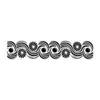 Stylized Wave Border, Japanese Inspired vector