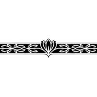 Elegant Floral Border, Vintage , Decorative Element, alternate version 373 vector