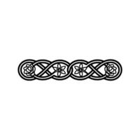 Intricate Celtic Knot Border, Floral vector
