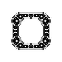 Celestial Frame Lunar Starry Border vector