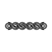 Intricate Celtic Knot Border, Minimalist, Ornament vector