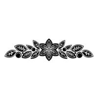 Stylized Leaf Border, Elegant Botanical - Foliage vector
