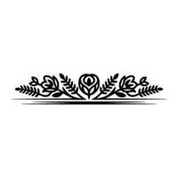 Elegant Botanical Border, Vintage Element, alternate version 21 vector