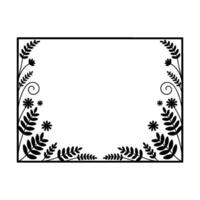 Elegant Botanical Frame, Minimalist - Outline vector