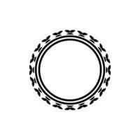 Elegant Circular Emblem, Vintage Botanical Border vector