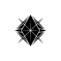Geometric Starburst, Minimalist Emblem, Dark Contrast vector