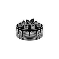 Minimalist Raspberry Cake - Sweet Celebration vector