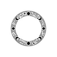 Celestial Circle Lunar Magic Cosmic Alignment vector