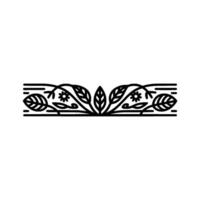 Elegant Botanical Border, Minimalist - Vintage vector