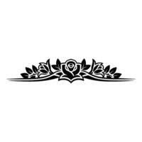 Elegant Floral Border, Vintage , Decorative Element, alternate version 376 vector
