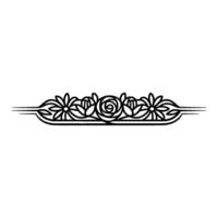 Elegant Floral Border, Vintage Element, alternate version 70 vector