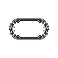 Elegant Botanical Frame, Minimalist - Composition vector