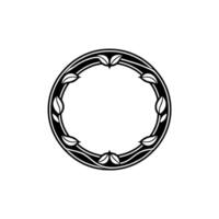 Elegant Botanical Frame, Vintage , Circular Ornament, Wreath vector