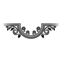 Elegant Floral Border, Vintage Element, alternate version 71 vector