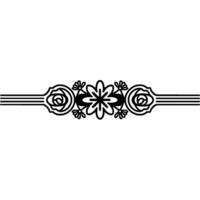 Elegant Floral Border, Vintage , Decorative Element, alternate version 379 vector