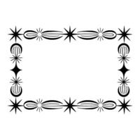 Retro Starburst Frame Geometric Deco vector