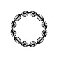 Geometric Floral Border, Minimalist , Circular Motif - Pattern vector