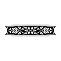 Elegant Black Floral Border, Vintage Element, alternate version 47 vector