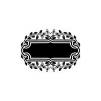 Elegant Vintage Frame, Botanical Ornamentation, Blank Space vector
