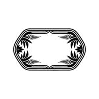 Art Deco Botanical Ornament, Elegant Frame vector