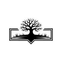 Minimalist Tree Emblem, Growth, Heritage, Resilience, Symbolism vector