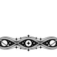 Art Nouveau Celestial Border, Elegant Space vector