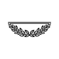 Elegant Laurel Branch Border, Vintage, Decorative vector