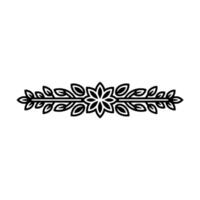 Elegant Botanical Border, Vintage Element, alternate version 25 vector