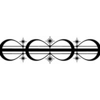 Celestial Loop Minimalist Symbol of Infinity and Stars vector