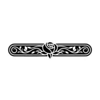 Elegant Floral Border, Vintage , Decorative Element, alternate version 381 vector