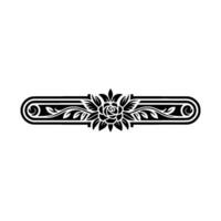 Elegant Floral Border, Vintage Element, alternate version 76 vector