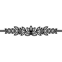 Elegant Botanical Border, Vintage Element, alternate version 27 vector