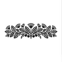 Delicate Botanical Border, Hand-Drawn Style vector