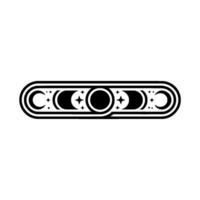 Celestial Cycle Emblem - Retro Moon Star vector