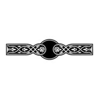 Celtic Rose Border, Intricate , Vintage Motif vector