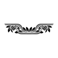 Elegant Floral Border, Vintage Element, alternate version 78 vector