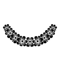 Stylized Floral Garland, Minimalist, Decorative vector