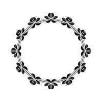 Stylized Shamrock Circle, Minimalist , Celtic Motif vector