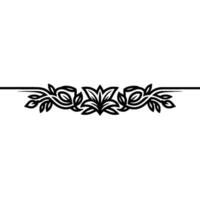 Elegant Floral Border, Vintage Element, alternate version 81 vector
