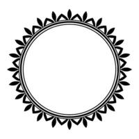 Elegant Circular Ornament, Minimalist , Blank Space vector