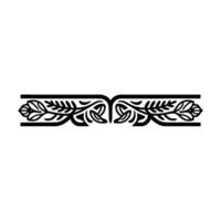 Elegant Botanical Border, Vintage Element, alternate version 30 vector