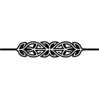 Celtic Leaf Border, Elegant Division, Vintage Motif vector