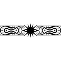 Intricate Tribal Border, Celestial Sparkle, Decorative Element, Ornament vector