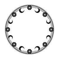 Celestial Circle Lunar Motif, Geometric vector