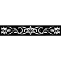 Elegant Lily Border, Vintage Decorative Element vector