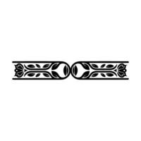 Elegant Botanical Border, Vintage Element, alternate version 31 vector