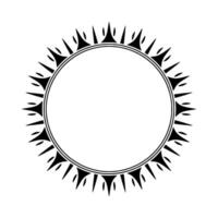 Geometric Tribal Circle Frame, Minimalist - Illustration vector