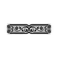 Elegant Floral Border, Vintage , Decorative Element, alternate version 387 vector