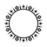 Stylized Celestial Circle, Minimalist, Symmetry vector
