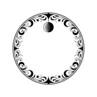 Celestial Ornament Vintage Moon Motif Border vector
